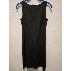 Theory Black Sleeveless Midi Sheath Dress Size 2 Women's